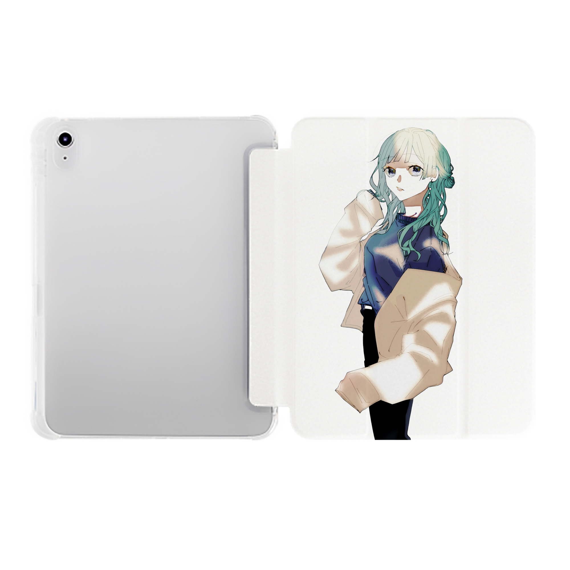 （画像用） 呪術廻戦 Jujutsu Kaisen IPad ケース ペン収納付き 三つ折りスタンド PUレザー×シリコン 対応機種9.5/10.5/10.9インチ